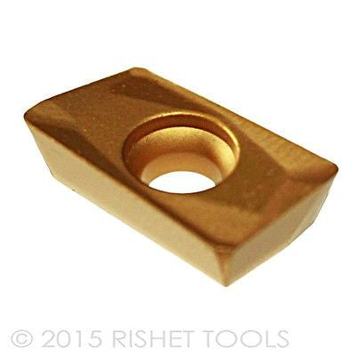 RISHET TOOLS APKT 1604 PDR-HM C5 Multi Layer TIN Coated Carbide Inserts (10 PCS)