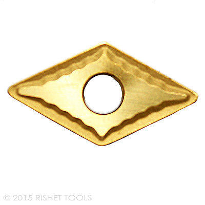 RISHET TOOLS DNMG 542 C5 Multi Layer TiN Coated Carbide Inserts (10 PCS)