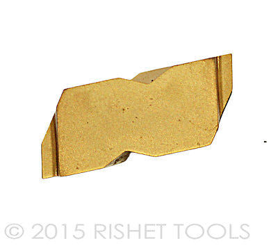RISHET TOOLS NG 3094R C5 TiN Coated Notched Grooving Carbide Inserts (10 PCS)