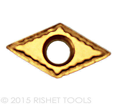 RISHET TOOLS DCMT 432 C5 Multi Layer TiN Coated Carbide Inserts (10 PCS)