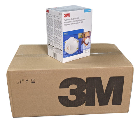 3M 8511 N95 Particulate Respirator Mask, NIOSH approved - 80 pcs (Case of 8 Boxes)