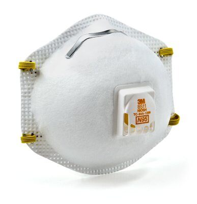 3M 8511 N95 Particulate Respirator Mask, NIOSH approved - 80 pcs (Case of 8 Boxes)