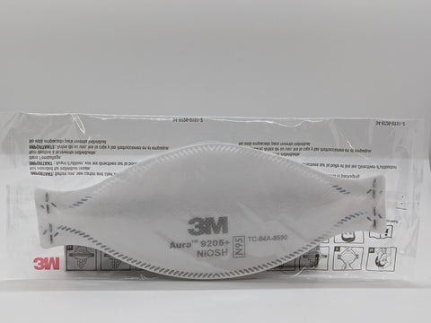 3M Aura™ 9205+ N95 NIOSH Disposable Respirator Mask individually sealed - Pack of 20