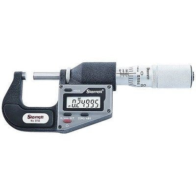STARRETT 3732XFL-1 Electronic Outside Micrometer, 0-1 In, 0.00005 Res