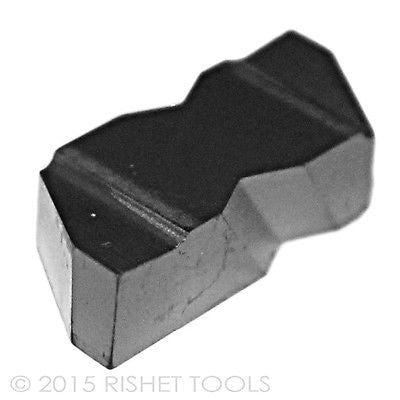 RISHET TOOLS NG 3189L C5 Uncoated Notched Grooving Carbide Inserts (10 PCS)