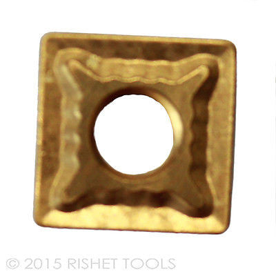 RISHET TOOLS SNMG 322 C5 Multi Layer TiN Coated Carbide Inserts (10 PCS)