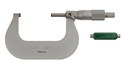 Mitutoyo 101-119 Outside Inch Micrometer Satin-chrome Finish Ratchet Stop 2-3"