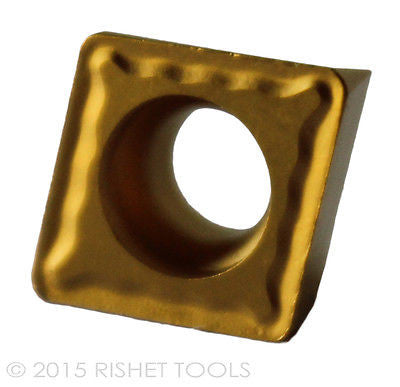 RISHET TOOLS CPMT 32.52 C5 Multi Layer TiN Coated Carbide Inserts (10 PCS)