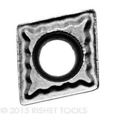 RISHET TOOLS CCMT 21.52 C2 Uncoated Carbide Inserts for Cast Iron (10 PCS)