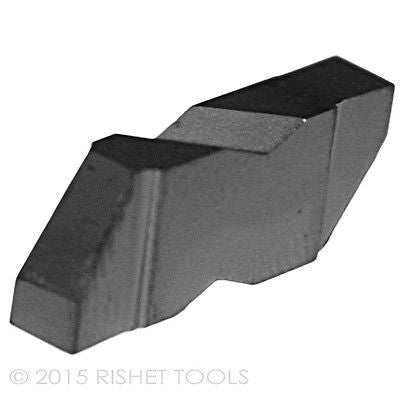 RISHET TOOLS NG 3189R C2 Uncoated Notched Grooving Carbide Inserts (10 PCS)