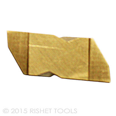 RISHET TOOLS NG 3125R C5 TiN Coated Notched Grooving Carbide Inserts (10 PCS)