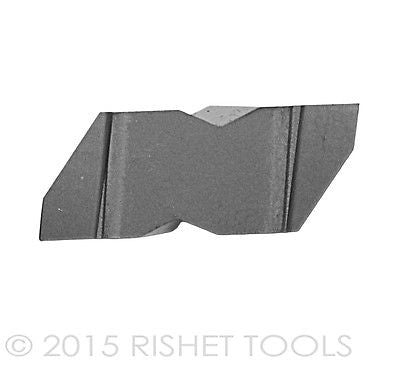 RISHET TOOLS NG 3189R C5 Uncoated Notched Grooving Carbide Inserts (10 PCS)