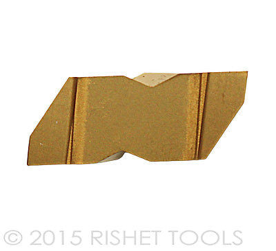 RISHET TOOLS NG 3189R C5 TiN Coated Notched Grooving Carbide Inserts (10 PCS)