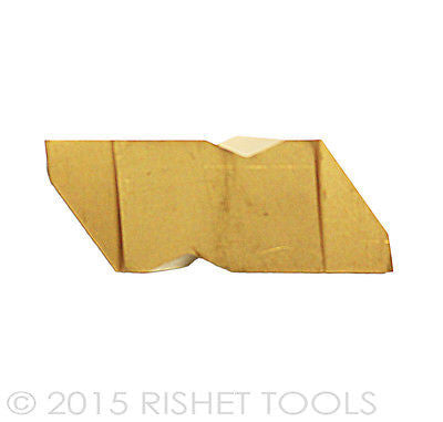 RISHET TOOLS NG 3189R C5 TiN Coated Notched Grooving Carbide Inserts (10 PCS)