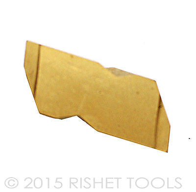 RISHET TOOLS NG 3094R C5 TiN Coated Notched Grooving Carbide Inserts (10 PCS)