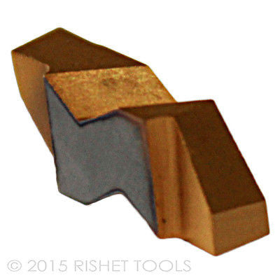 RISHET TOOLS NG 2125L C5 TiN Coated Notched Grooving Carbide Inserts (10 PCS)