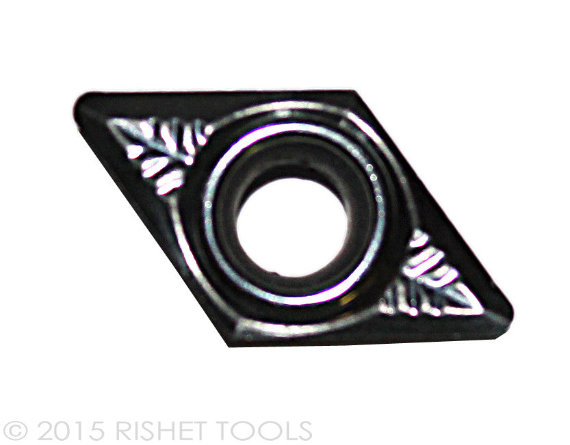 RISHET TOOLS DCGX / DCGT 32.50 High Polish turning Inserts for Aluminum (10 PCS)