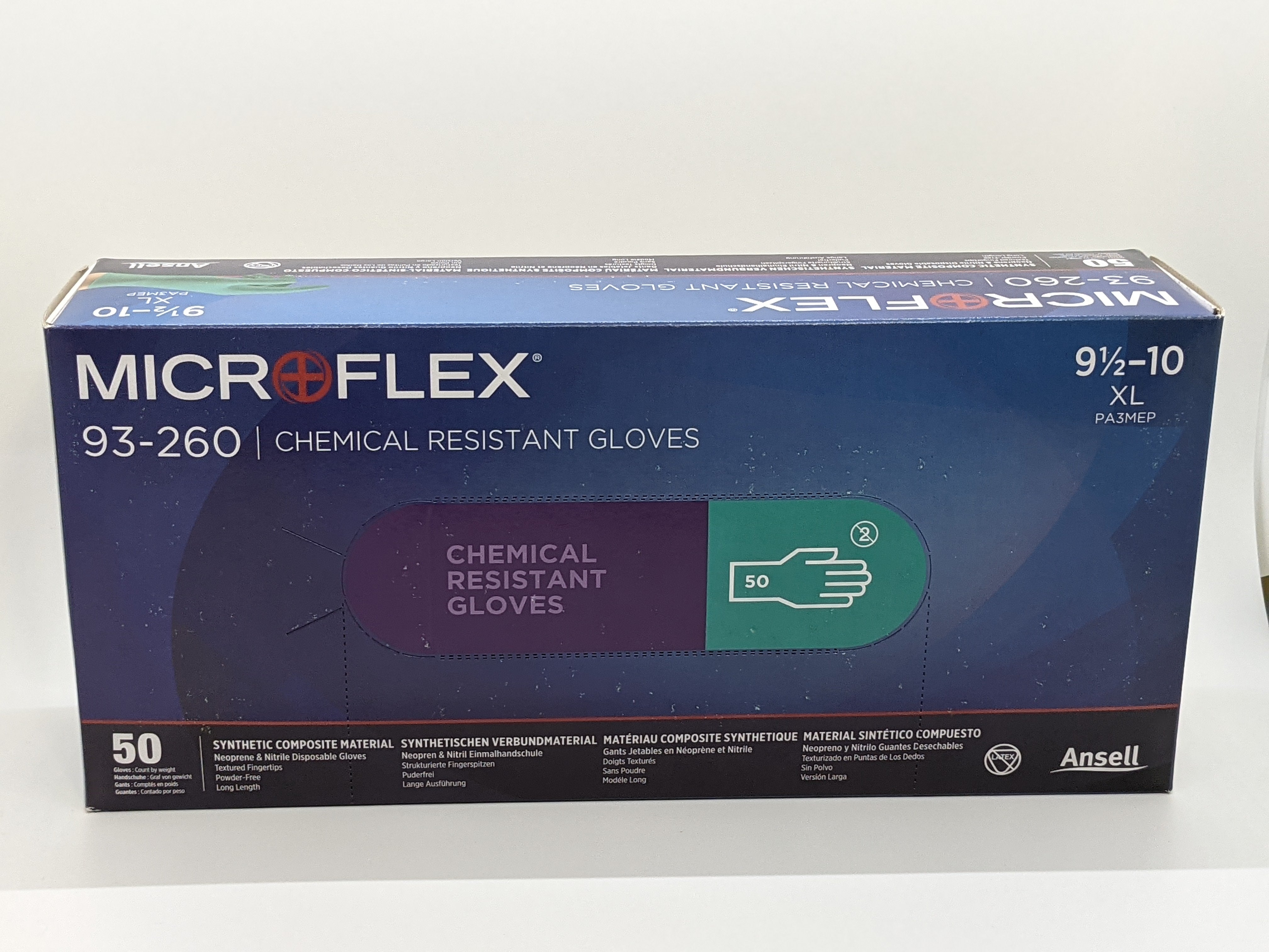 MICROFLEX 93-260-100 Chemical-resistant Nitrile disposable gloves